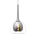 Miniatyrbillede 5 af 11: BRILLIANT lampe Hadan pendel 3-flammer røg / gennemsigtig / krom | 3x D45, E14, 40W, velegnet til dryplamper medfølger ikke Justerbar højde/kabel kan
