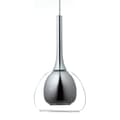 Miniatyrbillede 6 af 11: BRILLIANT lampe Hadan pendel 3-flammer røg / gennemsigtig / krom | 3x D45, E14, 40W, velegnet til dryplamper medfølger ikke Justerbar højde/kabel kan