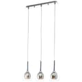 Miniatyrbillede 9 af 11: BRILLIANT lampe Hadan pendel 3-flammer røg / gennemsigtig / krom | 3x D45, E14, 40W, velegnet til dryplamper medfølger ikke Justerbar højde/kabel kan