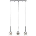 Miniatyrbillede 1 af 11: BRILLIANT lampe Hadan pendel 3-flammer røg / gennemsigtig / krom | 3x D45, E14, 40W, velegnet til dryplamper medfølger ikke Justerbar højde/kabel kan