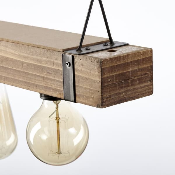 BRILLIANT lampe Woodhill pendel 5-flammer antik / sort | 5x A60, E27, 30W, gf normale lamper n, Ent, | Højdejusterbar | Velegnet til LED-lamper