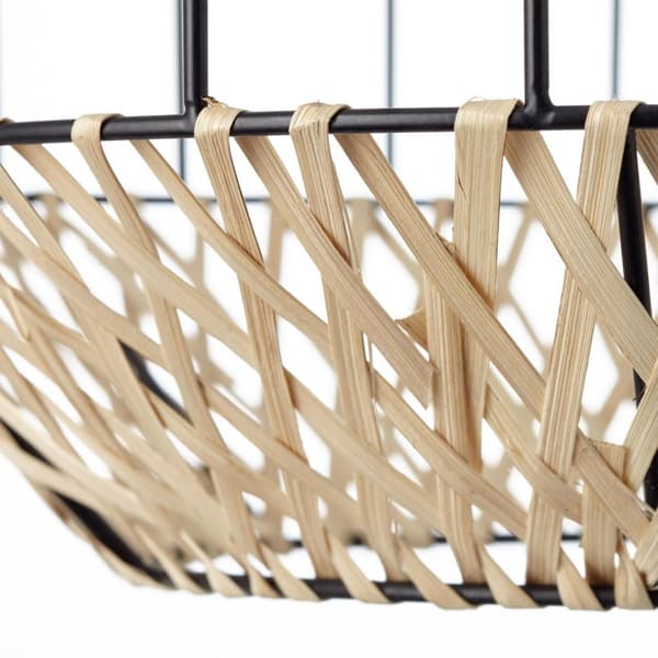 BRILLIANT Templo taklampa 37cm svart / naturliga inomhuslampor, taklampor | 1x A60, E27, 40W, lämplig för vanliga lampor (ingår ej) | A ++ | Justerbar