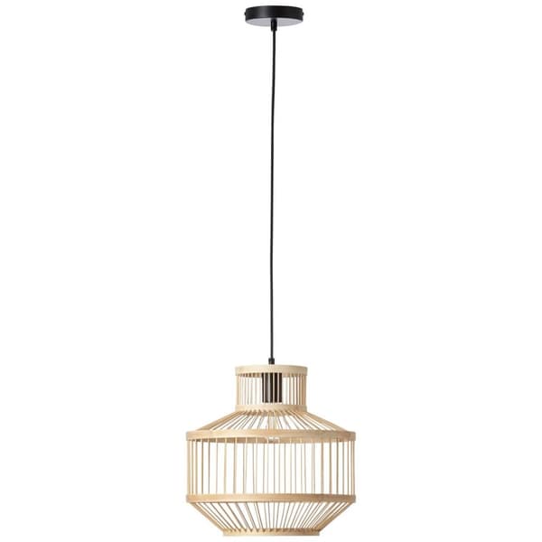 BRILLIANT Teva loftslampe 1-flamme sort / naturlig indendørs belysning, loftslamper | 1x A60, E27, 40W, egnet til standardlamper (medfølger ikke) | A