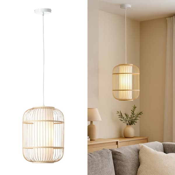 BRILLIANT Bones loftslampe 30cm naturlige / hvide indendørs lamper, loftslamper | 1x A60, E27, 40W, egnet til standardlamper (medfølger ikke) | A ++ |