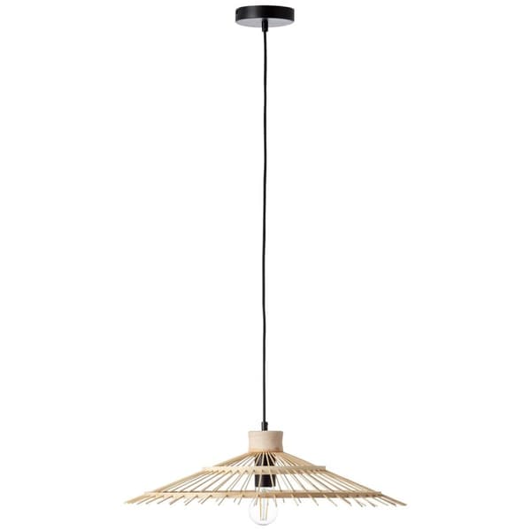 BRILLIANT Pirae loftslampe 1-flamme sort / naturlig indendørs belysning, loftslamper | 1x A60, E27, 40W, egnet til standardlamper (medfølger ikke) | A
