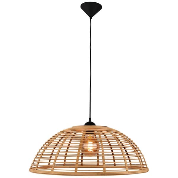 BRILLIANT Crosstown loftslampe 1-flamme trælampe / sort indendørs belysning, loftslamper | 1x A60, E27, 40W, egnet til standardlamper (medfølger ikke)