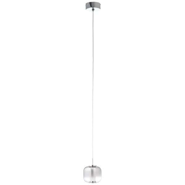 BRILLIANT Rafa LED-pendellampa 1-låga krom / rökt glas inomhusbelysning, pendellampor | 1x 7W integrerad LED, (ljusflöde: 437lm, ljusfärg: 3000K) | A