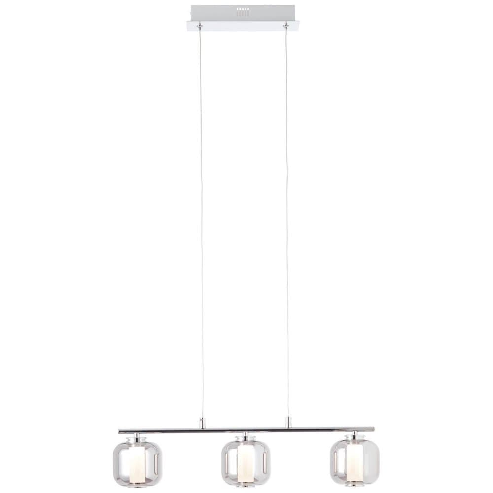 BRILLIANT Rafa LED-pendellampa 3-flames barer krom / rökt glas inre lampor, pendellampor, barer | 3x 5,6W integrerad LED, (ljusflöde: 697lm, ljusfärg: