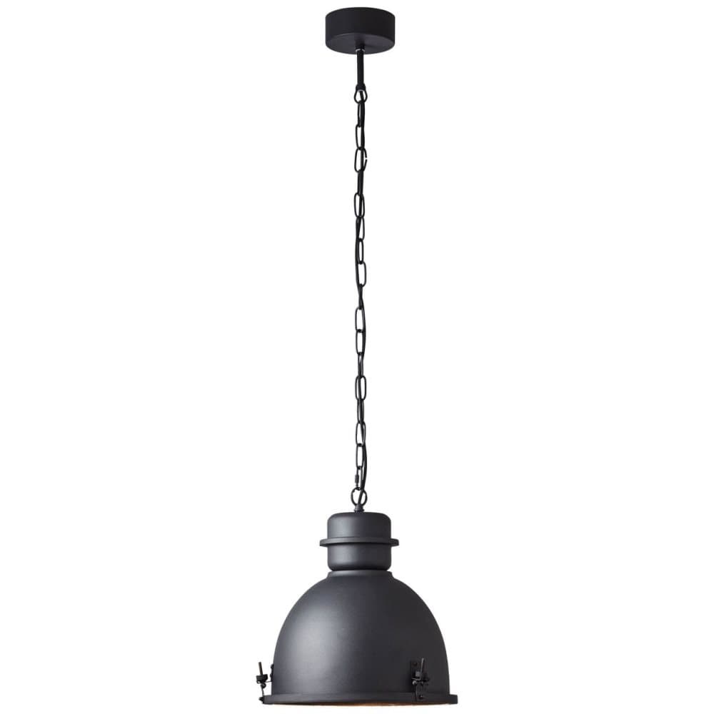 BRILLIANT lampa, Kiki taklampa 35cm svart korund, metall, 1x A60, E27, 52W, vanliga lampor (ingår ej), A ++