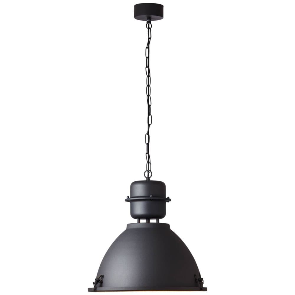 BRILLIANT lampa, Kiki taklampa 49cm svart korund, metall, 1x A60, E27, 52W, vanliga lampor (ingår ej), A ++