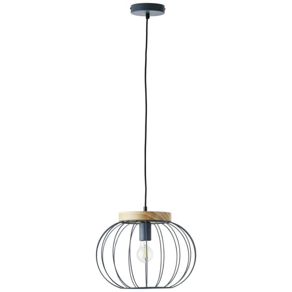 BRILLIANT lampe, Sorana loftlampe 1-flamme turkis, metal/træ, 1x A60, E27, 40W, standard lamper (medfølger ikke), A++
