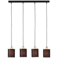 Miniatyrbild 5 av 8: BRILLIANT lampa, Vonnie taklampa 4-lågor svart / träfärgad, metall / trä / textil, 4x A60, E27, 25W, normala lampor (ingår ej), A ++