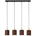 Miniatyrbild 8 av 8: BRILLIANT lampa, Vonnie taklampa 4-lågor svart / träfärgad, metall / trä / textil, 4x A60, E27, 25W, normala lampor (ingår ej), A ++