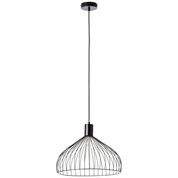 BRILLIANT lampe, Blacky loftslampe 40cm sort mat, 1x A60, E27, 40W, kabel kan afkortes/justeres i højden