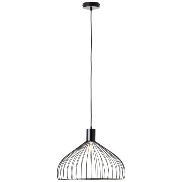 BRILLIANT lampe, Blacky loftslampe 40cm sort mat, 1x A60, E27, 40W, kabel kan afkortes/justeres i højden