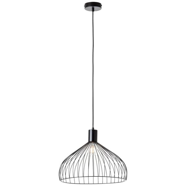 BRILLIANT lampe, Blacky loftslampe 40cm sort mat, 1x A60, E27, 40W, kabel kan afkortes/justeres i højden