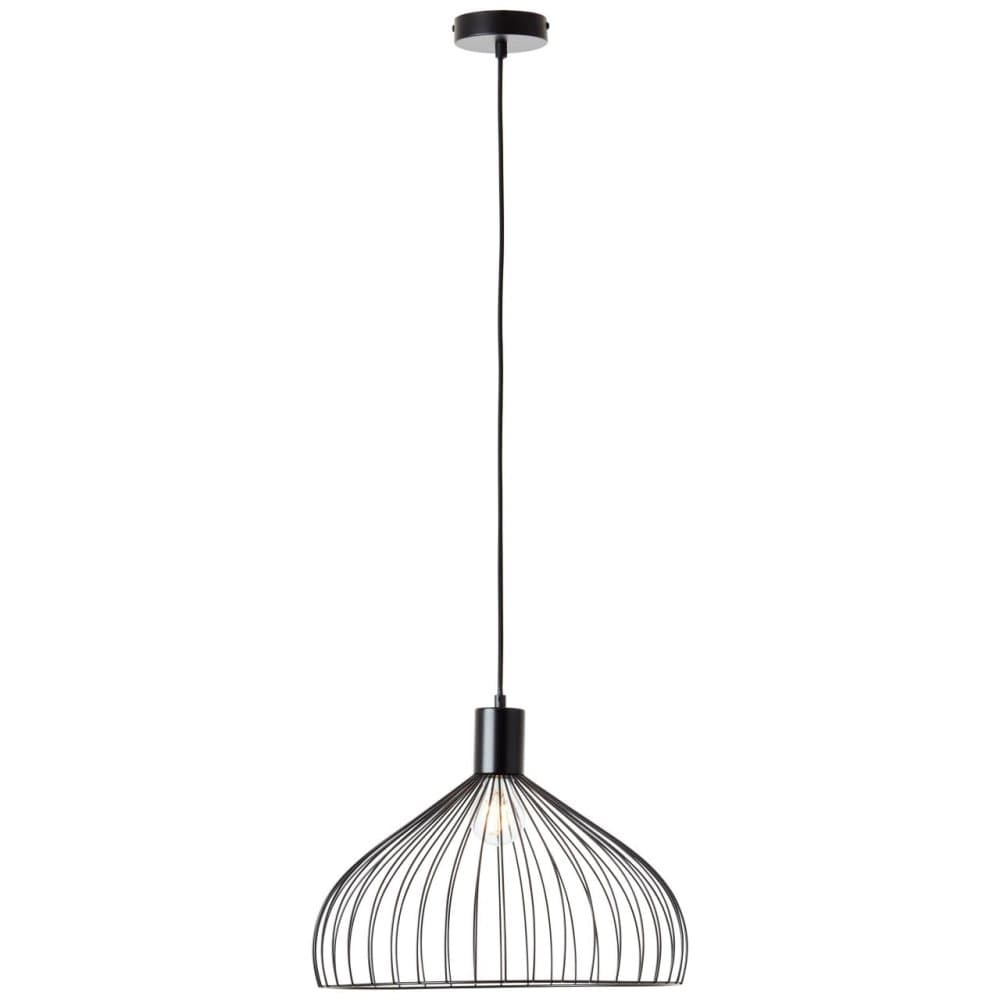 BRILLIANT lampa, Blacky taklampa 40cm svart matt, 1x A60, E27, 40W, kabel går att förkorta / justerbar i höjdled