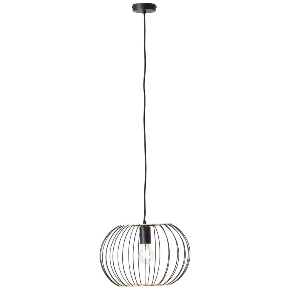 BRILLIANT lampa, Silemia taklampa 1-flammig svart matt, 1x A60, E27, 52W, kabel går att förkorta / justerbar i höjdled