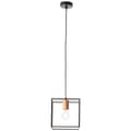 Miniatyrbild 3 av 11: BRILLIANT lampa, Arica pendel 20x20cm svart / träfärgad, 1x A60, E27, 60W, kabel kan förkortas / justerbar i höjdled