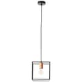Miniatyrbild 4 av 11: BRILLIANT lampa, Arica pendel 20x20cm svart / träfärgad, 1x A60, E27, 60W, kabel kan förkortas / justerbar i höjdled