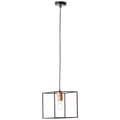 Miniatyrbild 5 av 11: BRILLIANT lampa, Arica pendel 20x20cm svart / träfärgad, 1x A60, E27, 60W, kabel kan förkortas / justerbar i höjdled