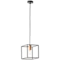 Miniatyrbild 6 av 11: BRILLIANT lampa, Arica pendel 20x20cm svart / träfärgad, 1x A60, E27, 60W, kabel kan förkortas / justerbar i höjdled