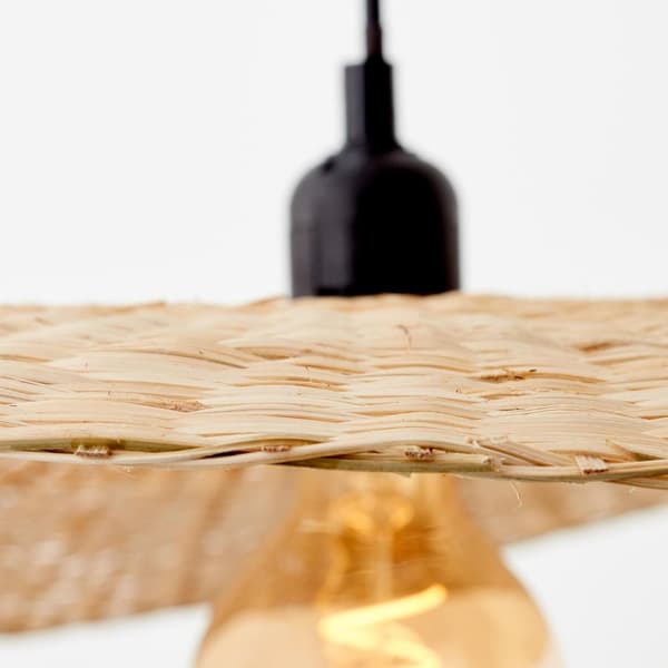 BRILLIANT lampa, Jefter pendellampa 1-flame svart / natur, 1x A60, E27, 52W, kabel kan förkortas / justerbar i höjdled