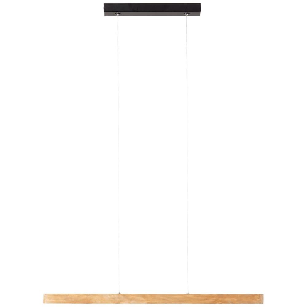 BRILLIANT lampa, Ainara LED-pendellampa 80cm betsad furubrun/svart, 1x LED integrerad, 10W LED integrerad, (1300lm, 3000K), trä från hållbart skogsbru