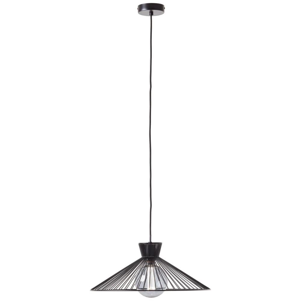 BRILLIANT lampa, Elmont taklampa 45cm svart matt, 1x A60, E27, 52W, kabel går att förkorta / justerbar i höjdled