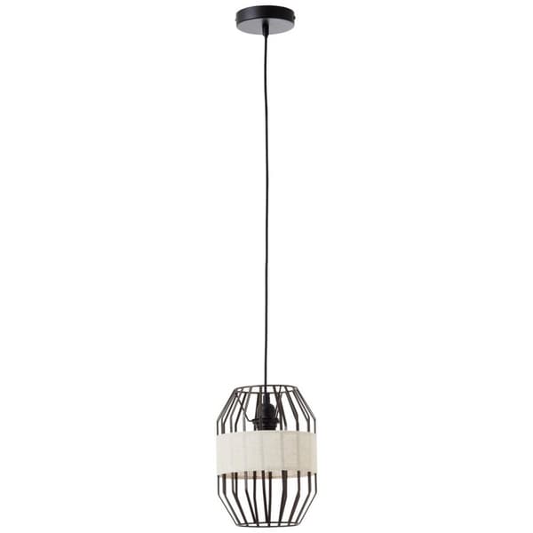 BRILLIANT valaisin, viisto kattovalaisin 23cm musta / luonnollinen, 1x A60, E27, 40W, johto lyhennetty / korkeussäädettävä