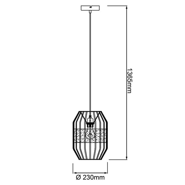 BRILLIANT valaisin, viisto kattovalaisin 23cm musta / luonnollinen, 1x A60, E27, 40W, johto lyhennetty / korkeussäädettävä
