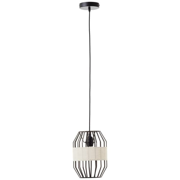 BRILLIANT valaisin, viisto kattovalaisin 23cm musta / luonnollinen, 1x A60, E27, 40W, johto lyhennetty / korkeussäädettävä