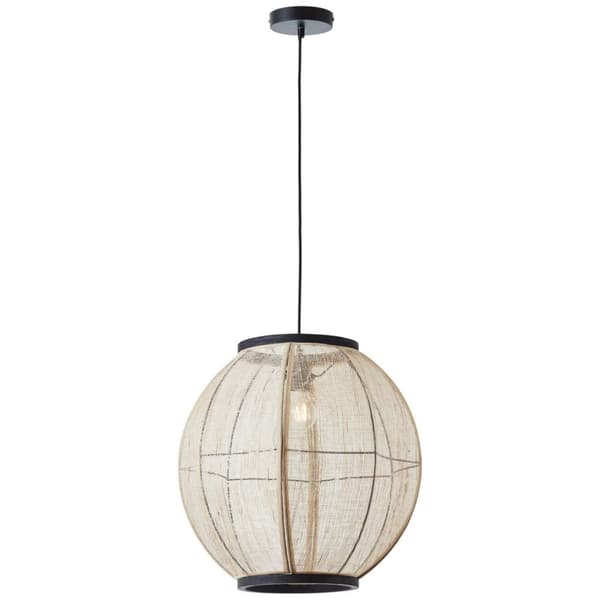 BRILLIANT lampa, Tanah pendel 47cm svart / natur, 1x A60, E27, 42W, kabel kan förkortas / justerbar i höjdled