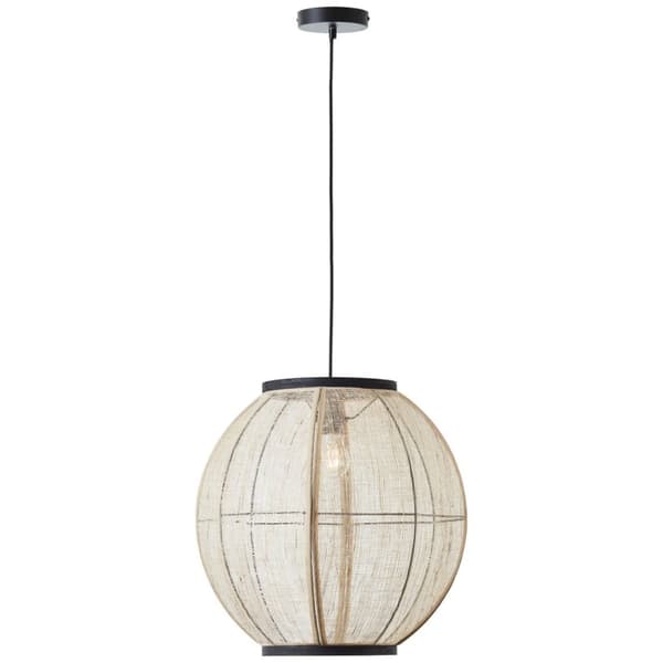 BRILLIANT lampa, Tanah pendel 47cm svart / natur, 1x A60, E27, 42W, kabel kan förkortas / justerbar i höjdled