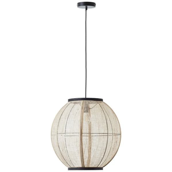 BRILLIANT lampa, Tanah pendel 47cm svart / natur, 1x A60, E27, 42W, kabel kan förkortas / justerbar i höjdled