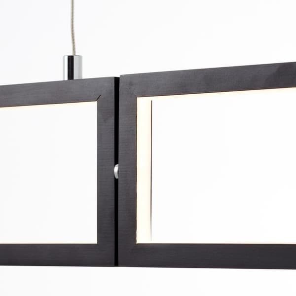 BRILLIANT lampe, Ranut LED pendelarmatur 3-flamme sort, 3x LED integreret, 11,3W LED integreret, (1067lm, 3000K), dæmpbar i 3 trin via vægkontakt
