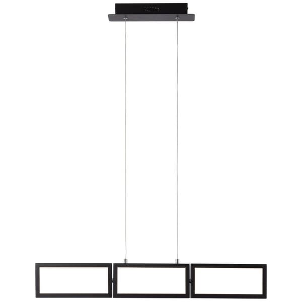BRILLIANT lampe, Ranut LED pendelarmatur 3-flamme sort, 3x LED integreret, 11,3W LED integreret, (1067lm, 3000K), dæmpbar i 3 trin via vægkontakt