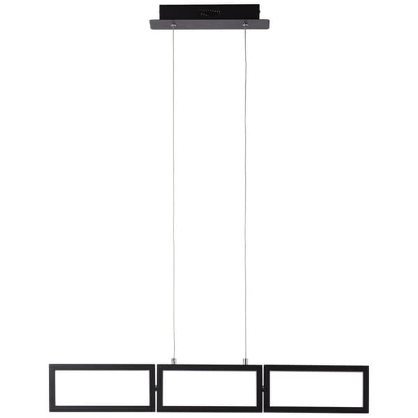 BRILLIANT lampe, Ranut LED pendelarmatur 3-flamme sort, 3x LED integreret, 11,3W LED integreret, (1067lm, 3000K), dæmpbar i 3 trin via vægkontakt