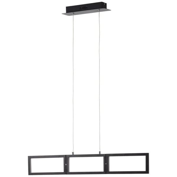 BRILLIANT lampe, Ranut LED pendelarmatur 3-flamme sort, 3x LED integreret, 11,3W LED integreret, (1067lm, 3000K), dæmpbar i 3 trin via vægkontakt