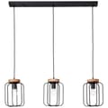Miniatyrbild 5 av 11: BRILLIANT lampa, Tosh pendellampa 3-lågors serie antikt trä / svart korund, 3x A60, E27, 40W, trä från hållbart skogsbruk (FSC)