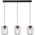 Miniatyrbild 6 av 11: BRILLIANT lampa, Tosh pendellampa 3-lågors serie antikt trä / svart korund, 3x A60, E27, 40W, trä från hållbart skogsbruk (FSC)