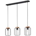Miniatyrbild 8 av 11: BRILLIANT lampa, Tosh pendellampa 3-lågors serie antikt trä / svart korund, 3x A60, E27, 40W, trä från hållbart skogsbruk (FSC)