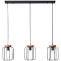 Miniatyrbild 9 av 11: BRILLIANT lampa, Tosh pendellampa 3-lågors serie antikt trä / svart korund, 3x A60, E27, 40W, trä från hållbart skogsbruk (FSC)