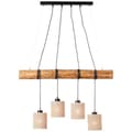 Miniatyrbillede 6 af 10: BRILLIANT lampe, Vander loftslampe 4-flammer sort / træfarvet, 4x A60, E27, 25W, træ fra bæredygtigt skovbrug (FSC)