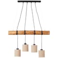 Miniatyrbillede 7 af 10: BRILLIANT lampe, Vander loftslampe 4-flammer sort / træfarvet, 4x A60, E27, 25W, træ fra bæredygtigt skovbrug (FSC)