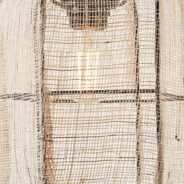 BRILLIANT Riippuvalaisin Tannah 3-kerroksinen musta / luonnollinen, 3x A60, E27, 52W, johto lyhennetty / korkeussäädettävä