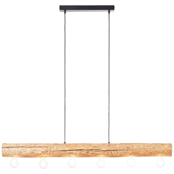 Brilliant | Trabo pendel 6-flammer olieret eg | 6x A60, E27, 25W, egnet til normale lamper (medfølger ikke)