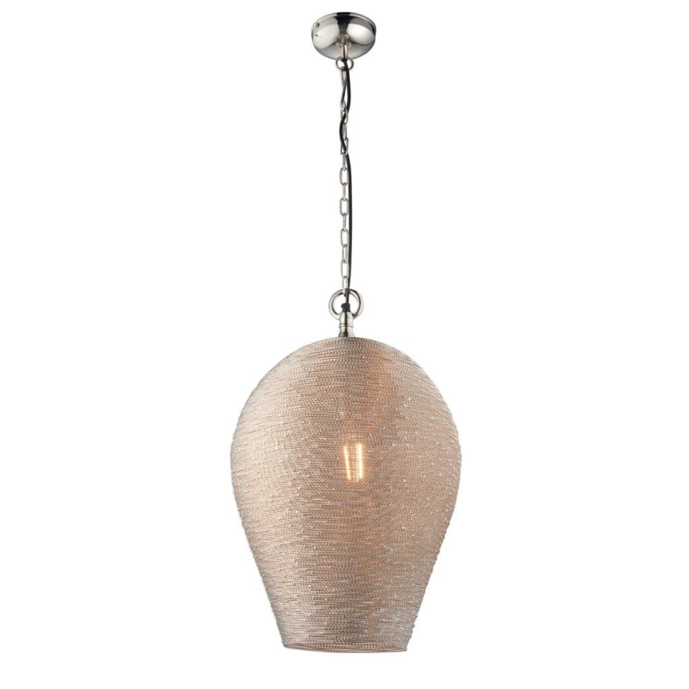 BRILLIANT lampa Hatty taklampa 1-flammig nickel | 1x A60, E27, 40W, lämplig för normala lampor (ingår ej)