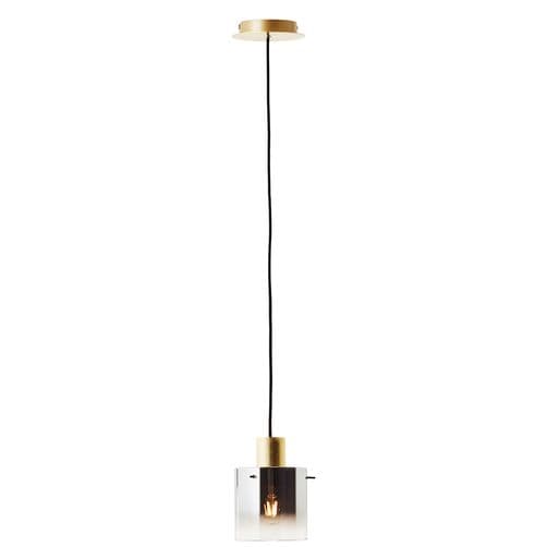 BRILLIANT lampa Osaki taklampa 1-flammig guld/rökglas | 1x A60, E27, 52W, lämplig för normala lampor (ingår ej)