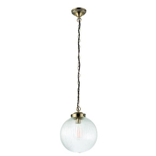 BRILLIANT lampa Ferrel taklampa 1-flamma antik mässing | 1x A60, E27, 40W, lämplig för normala lampor (ingår ej)